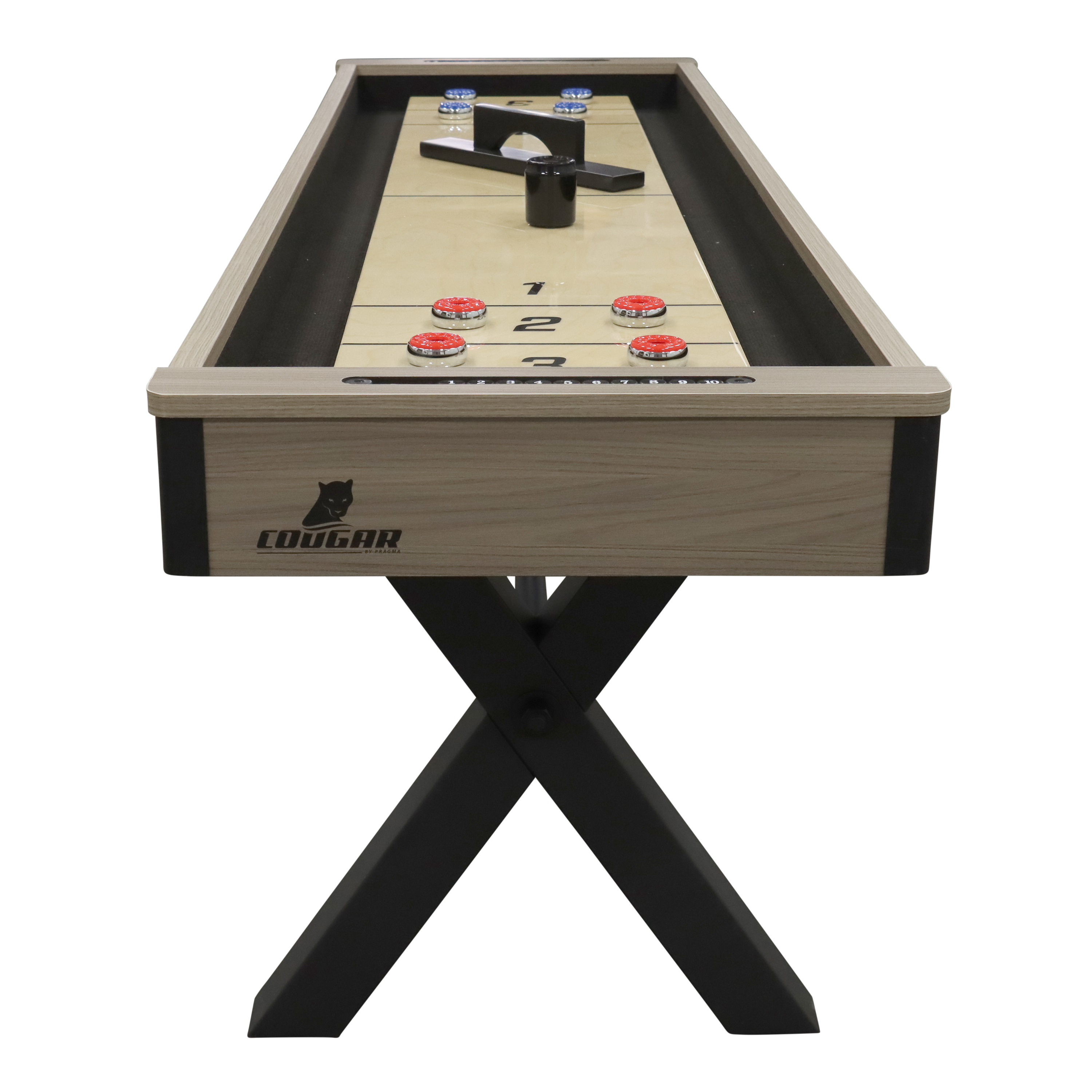 Mason Shuffleboard including Table Top - Oak/Black