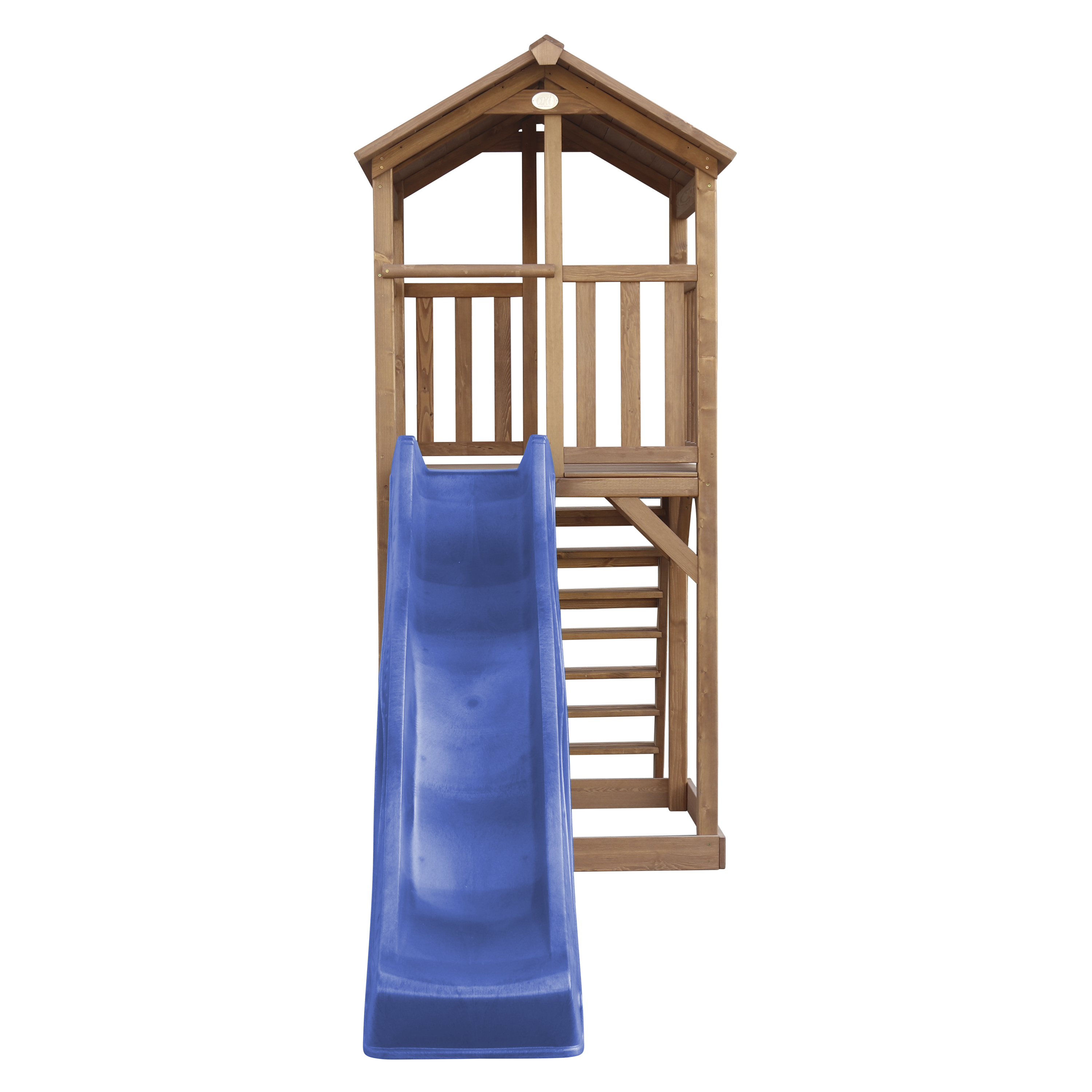 Beach Tower Speeltoren Bruin - Blauwe Glijbaan