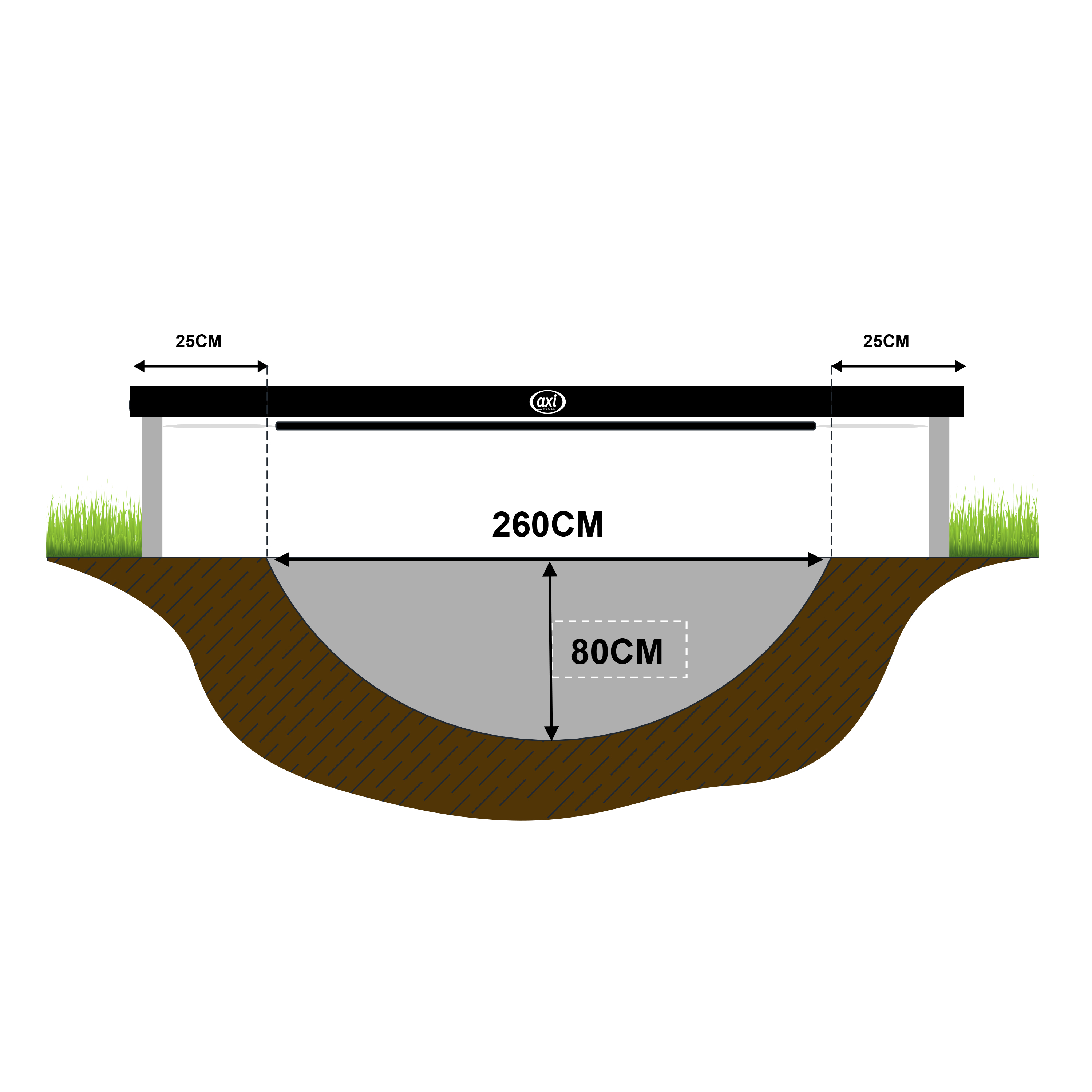 Boston Trampoline 10ft - Inground & onground - Green