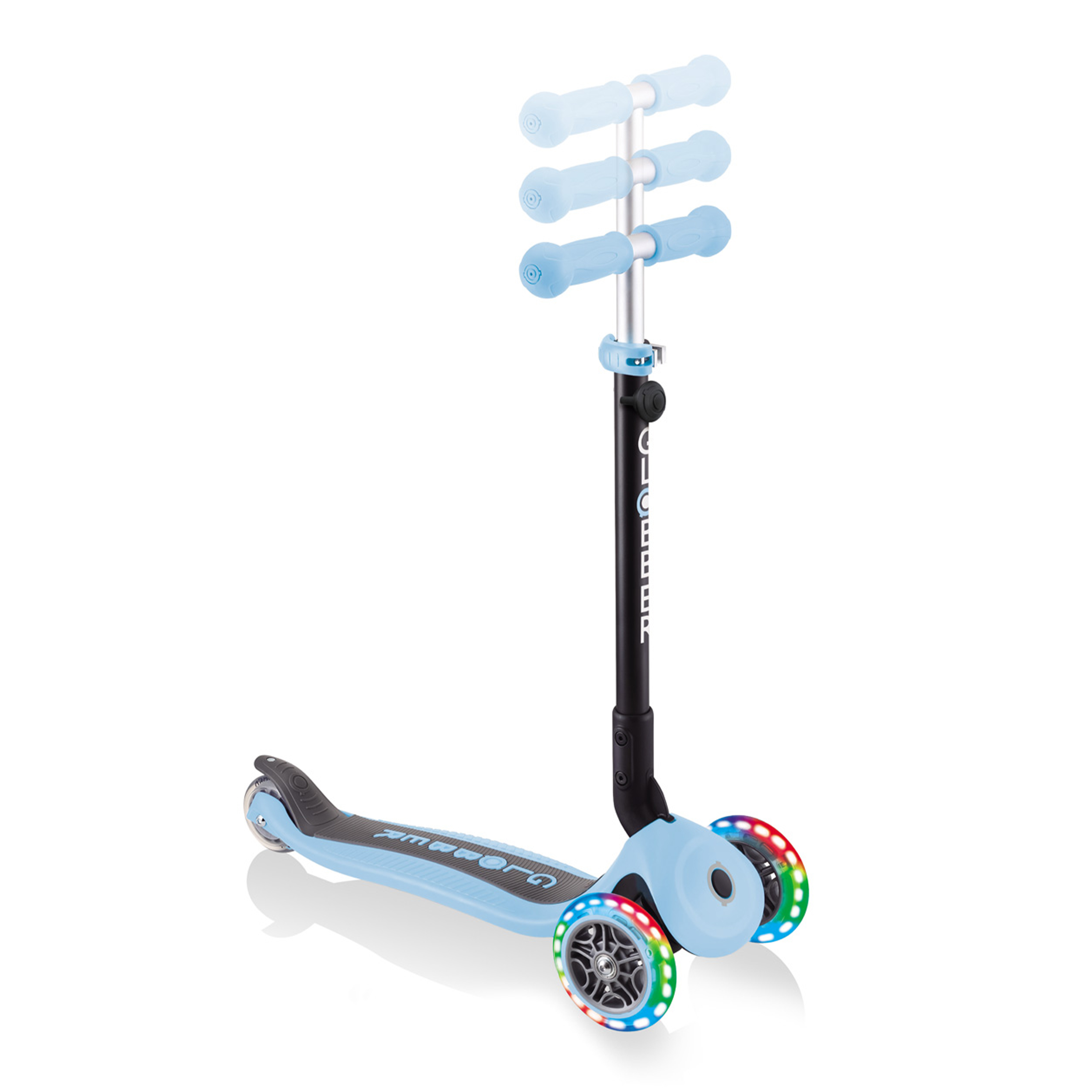 Go Up Foldable Plus Lights 3-in-1 Scooter Pastel Blue