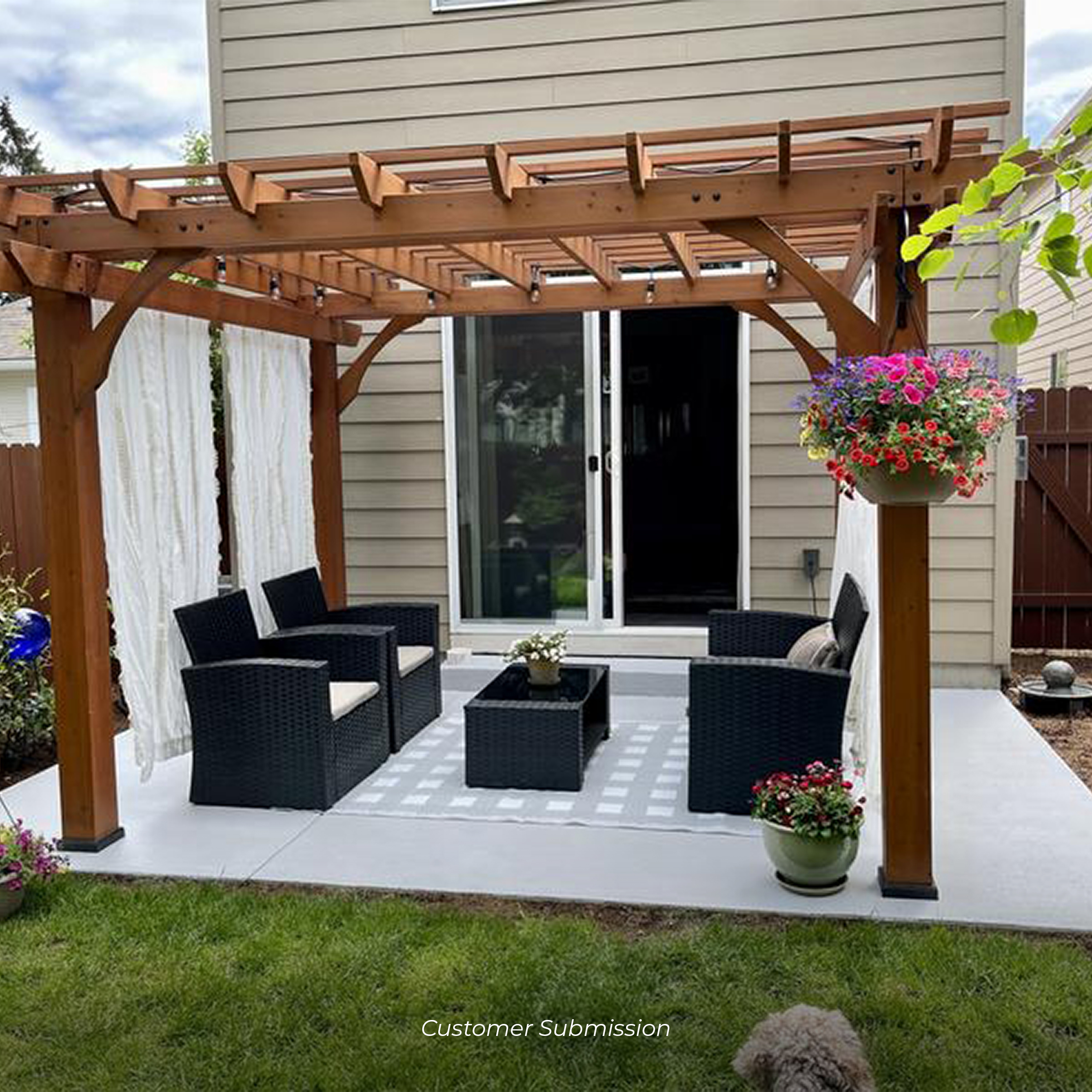 Wooden Pergola 305 x 366 cm