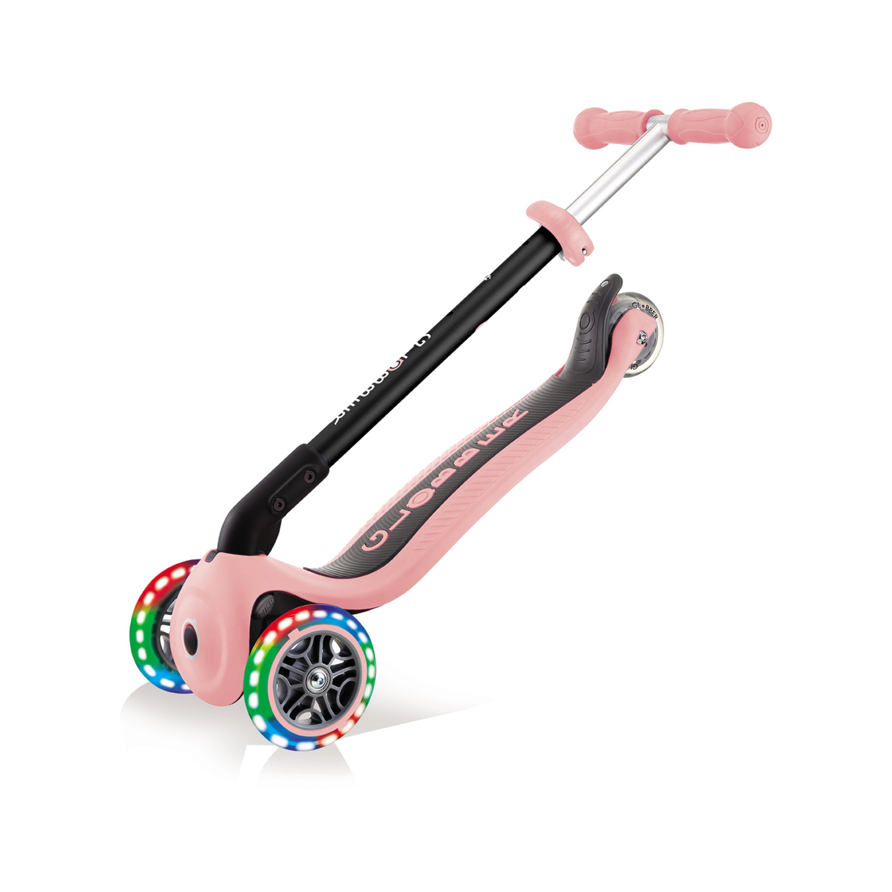 Go Up Foldable Plus Lights 3-in-1 Scooter Pastel Pink