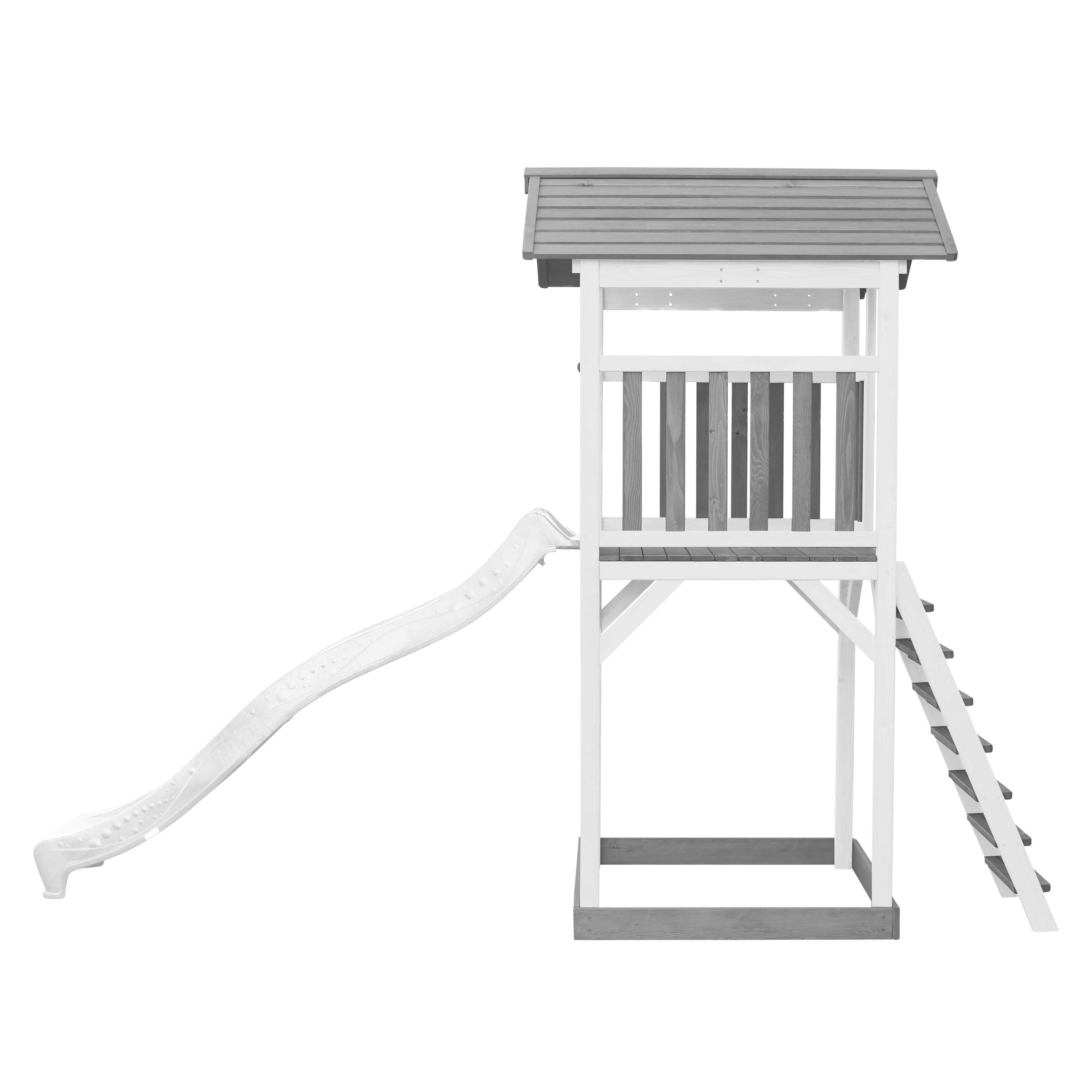 Beach Tower Speeltoren Grijs/wit - Witte Glijbaan