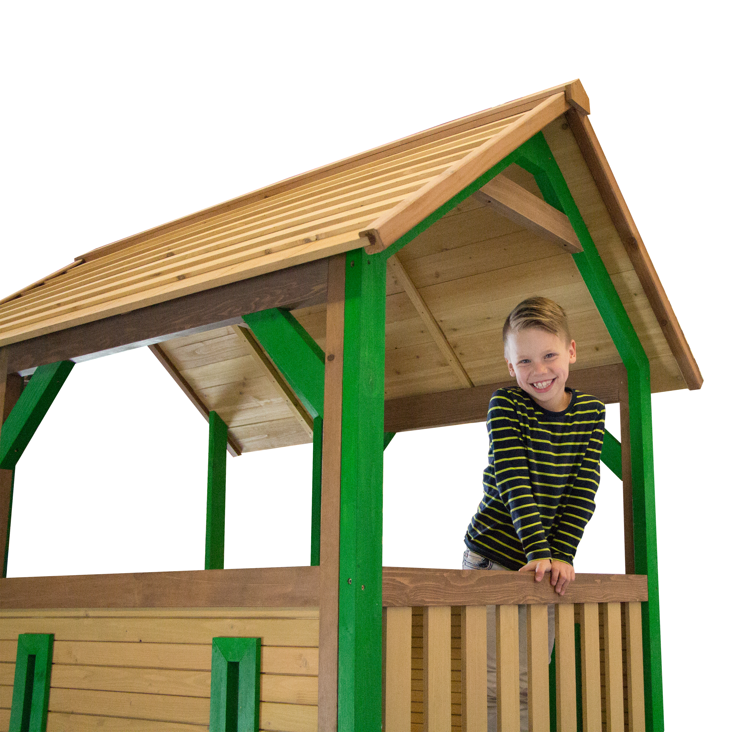 Akela Play Tower Brown/green - Red Slide