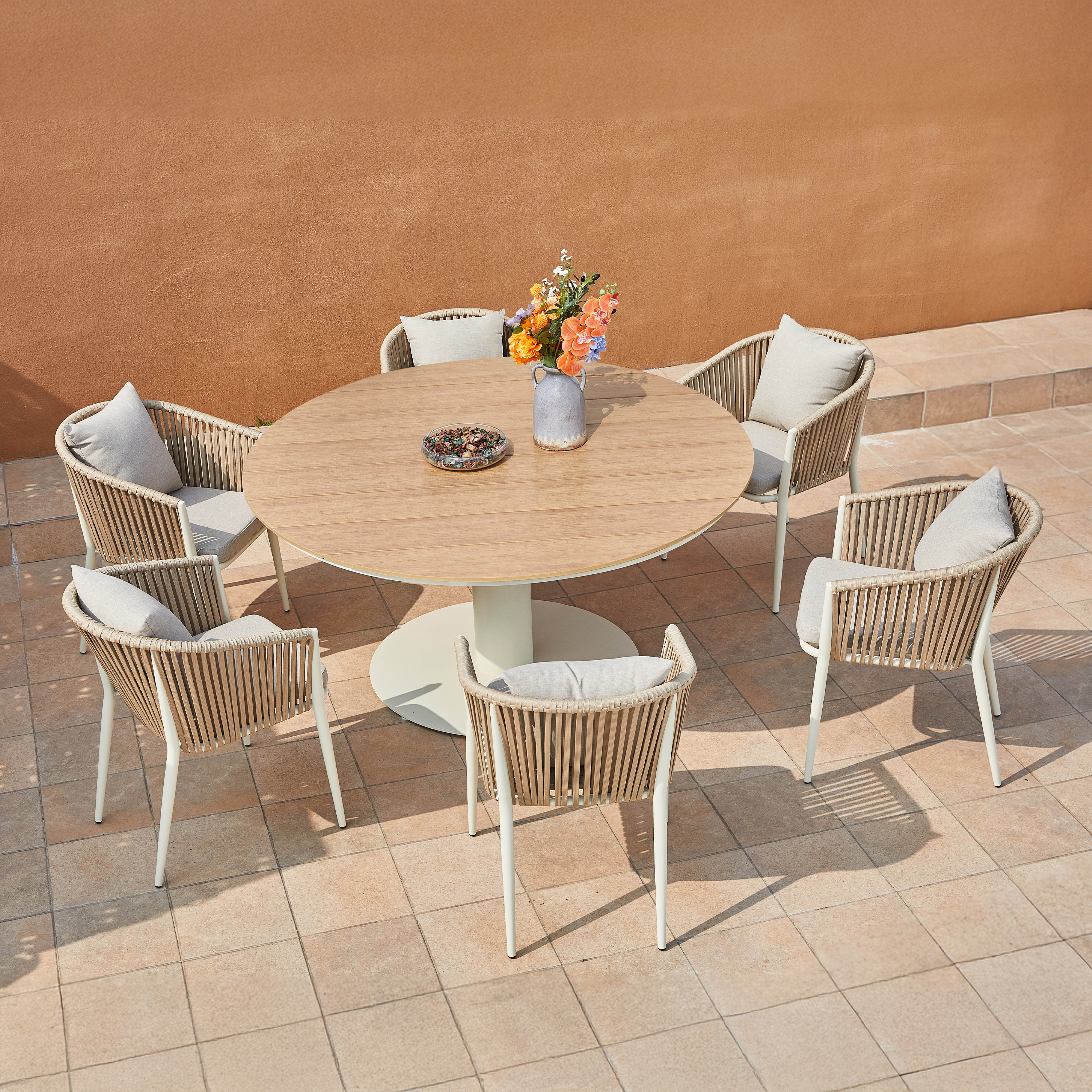 Jay set - incl. 6 pcs Faye chair - Beige