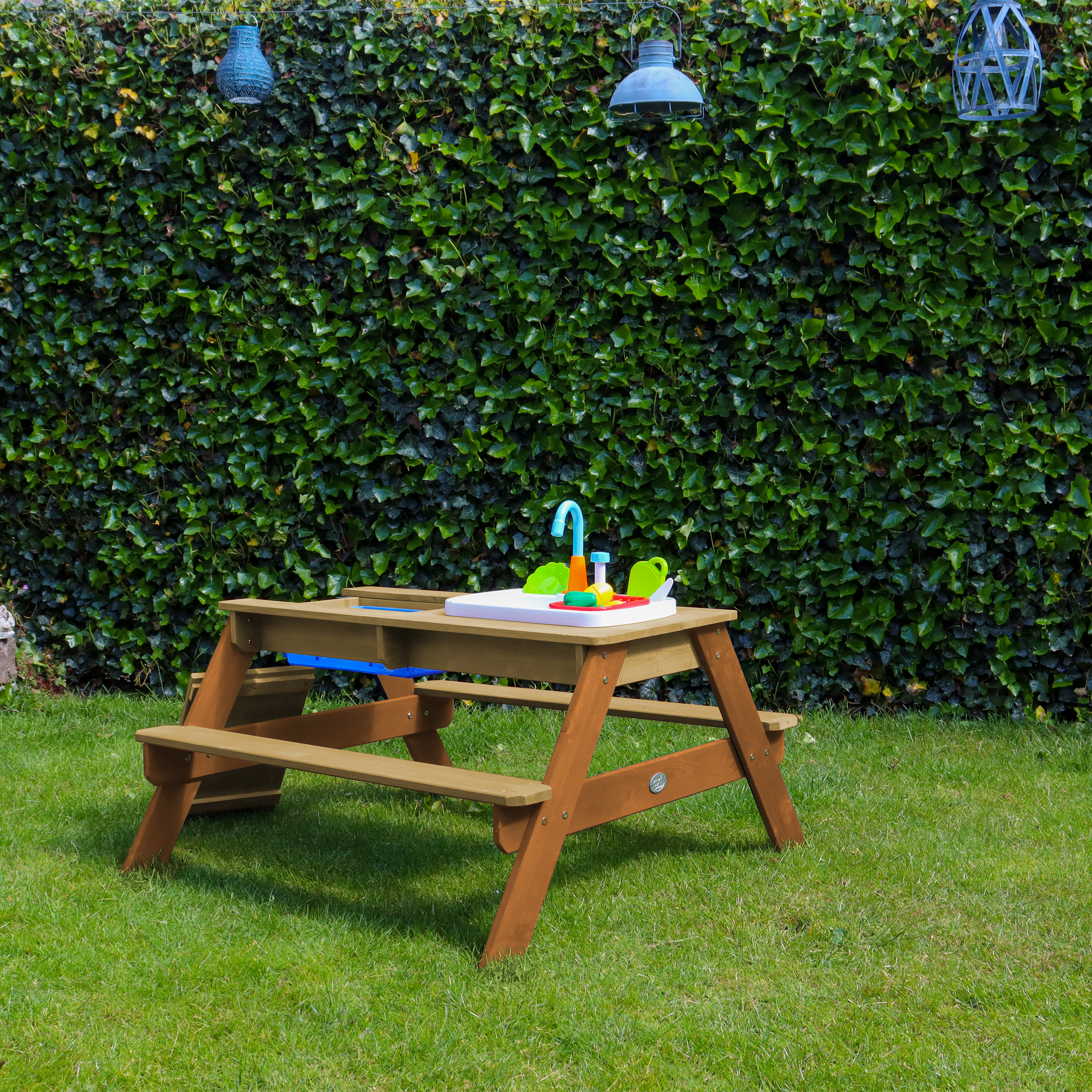 Emily Zand & Water Picknicktafel met Speelkeuken wastafel Br