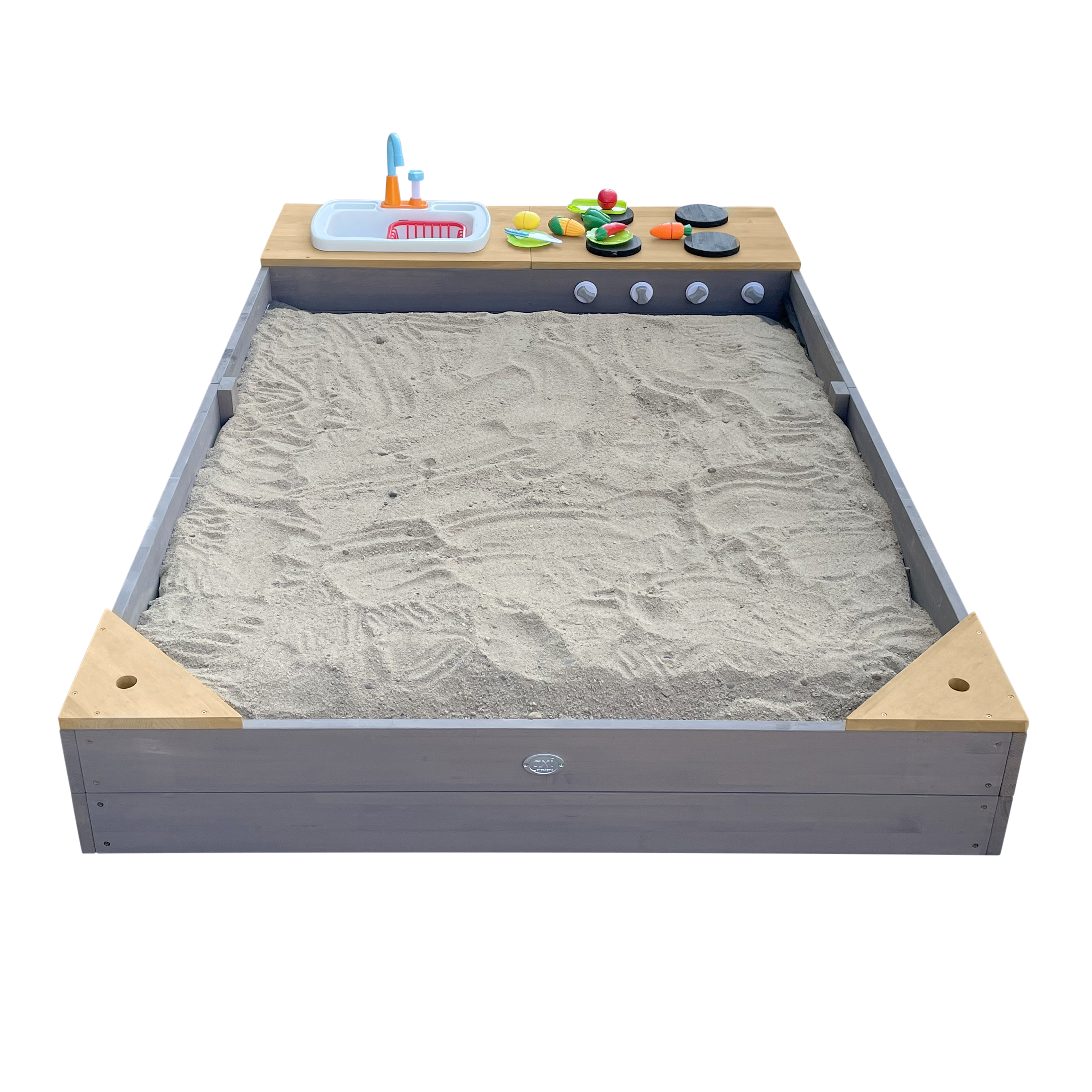 Kelly Sandbox with Play Kitchen Grey/brown Kelly Sandbox with Play Kitchen Grey/brown