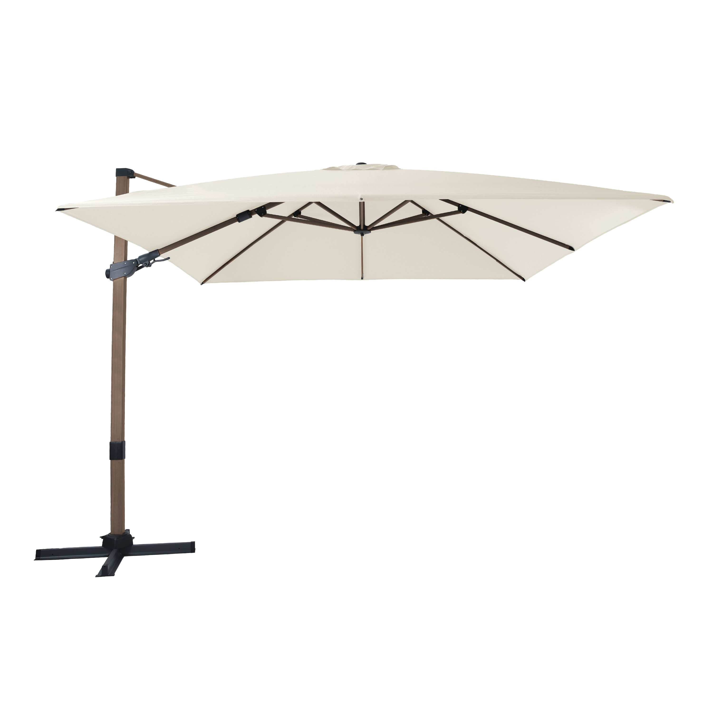 Apollo Premium Floating parasol 300x300 Oak Look/Beige