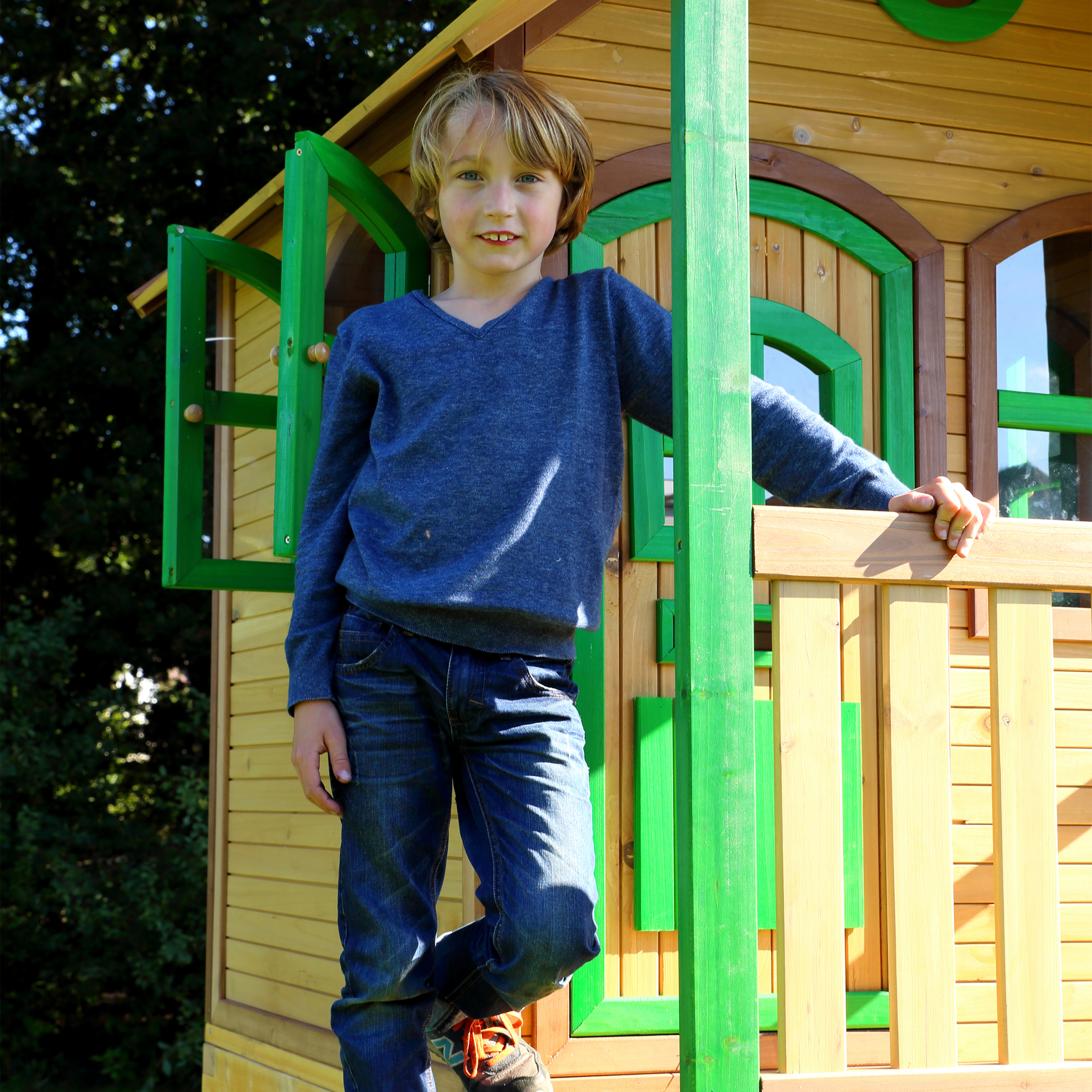 Andy Playhouse Brown/green - Green slide