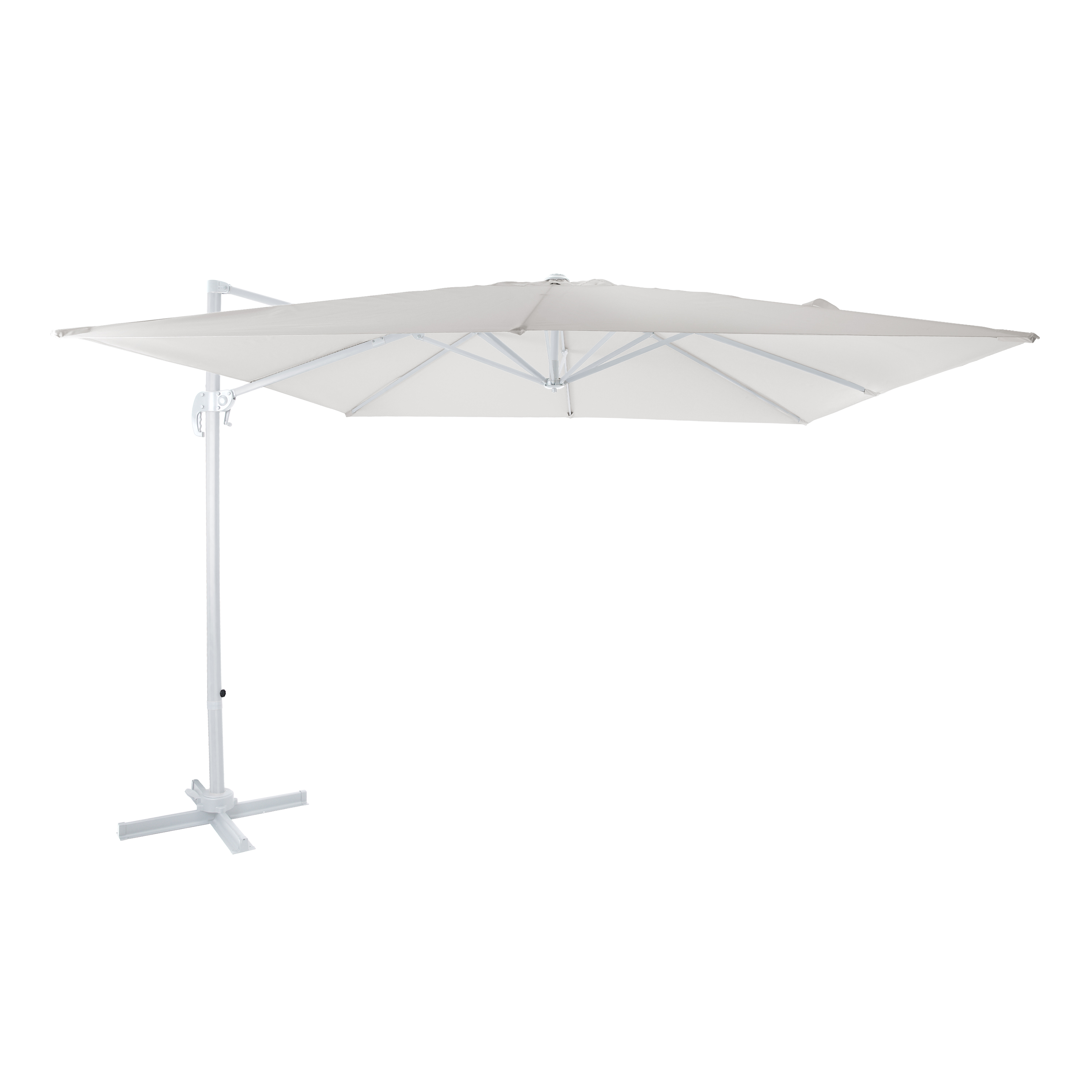 Nima Parasol déporté 300x300 blanc/beige