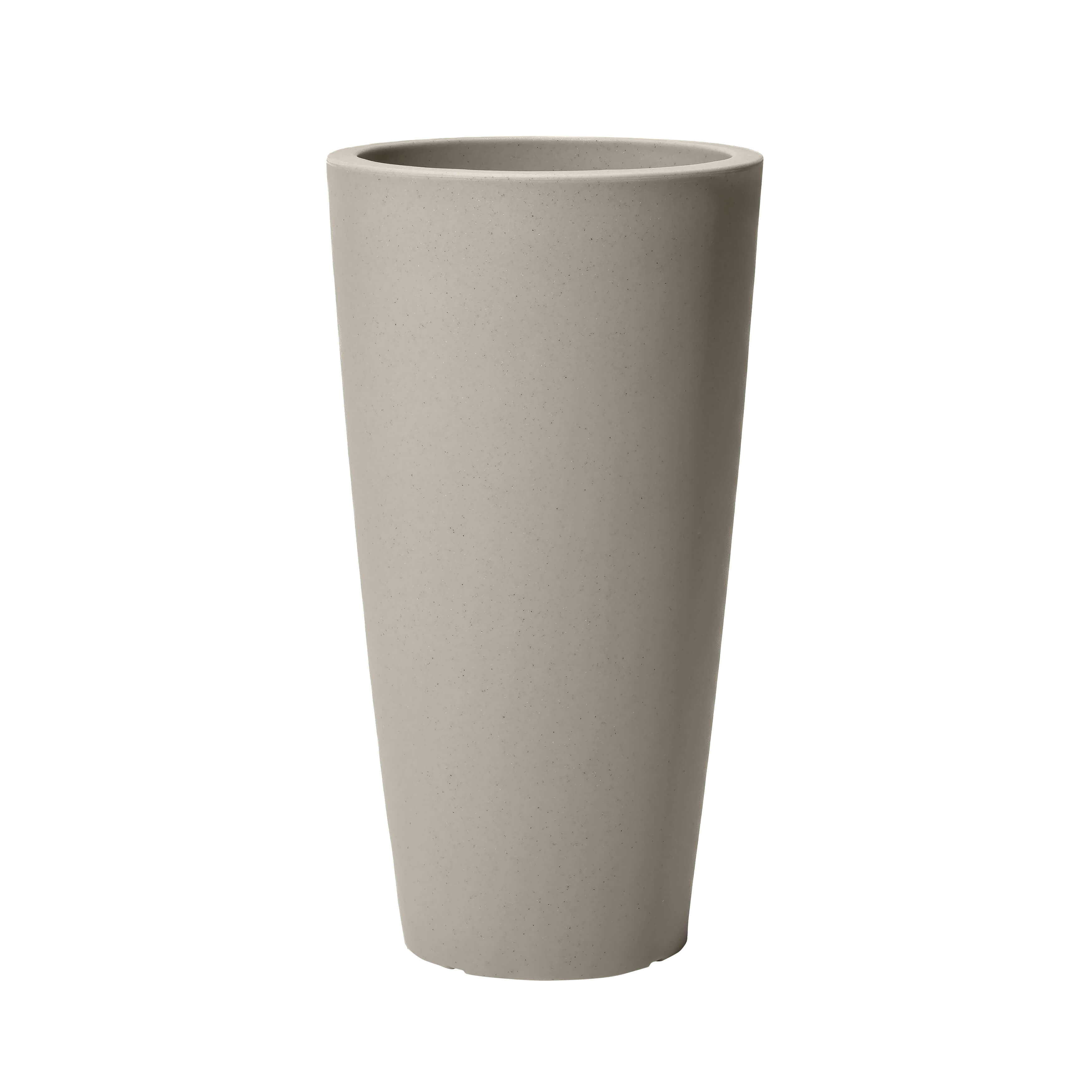 Tremont Tall Round Tapered Planter - Concrete Gray