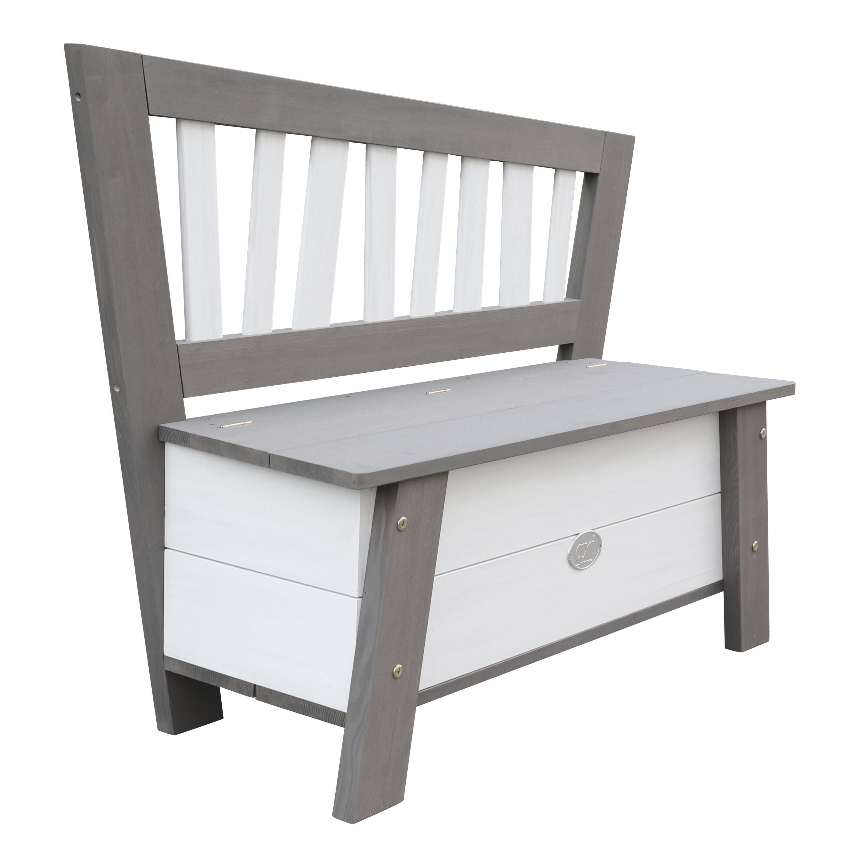 Corky Storage Bench Grey/White Corky Storage Bench Grey/White