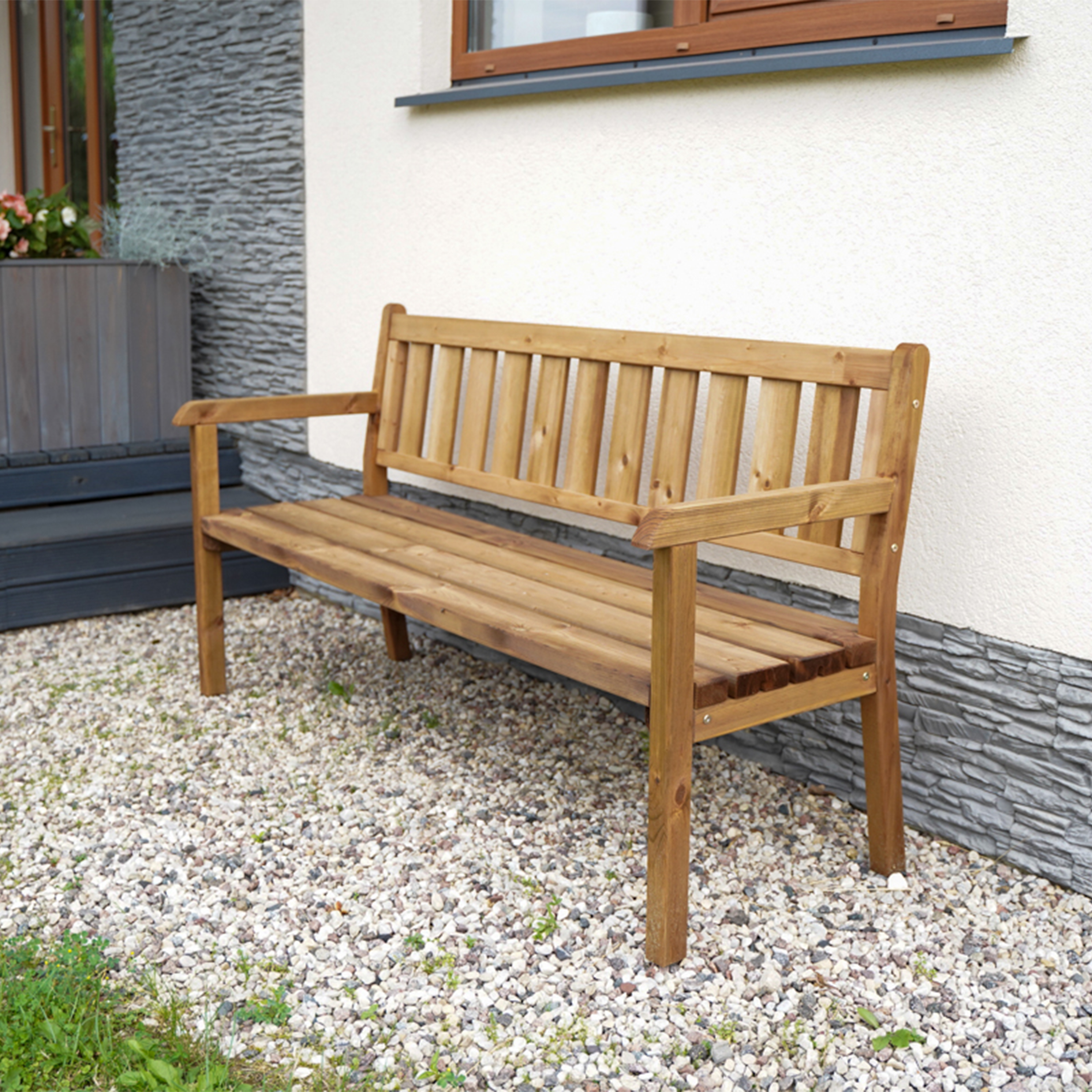 Charlotte Tuinbank van hout 170 cm - Bruin