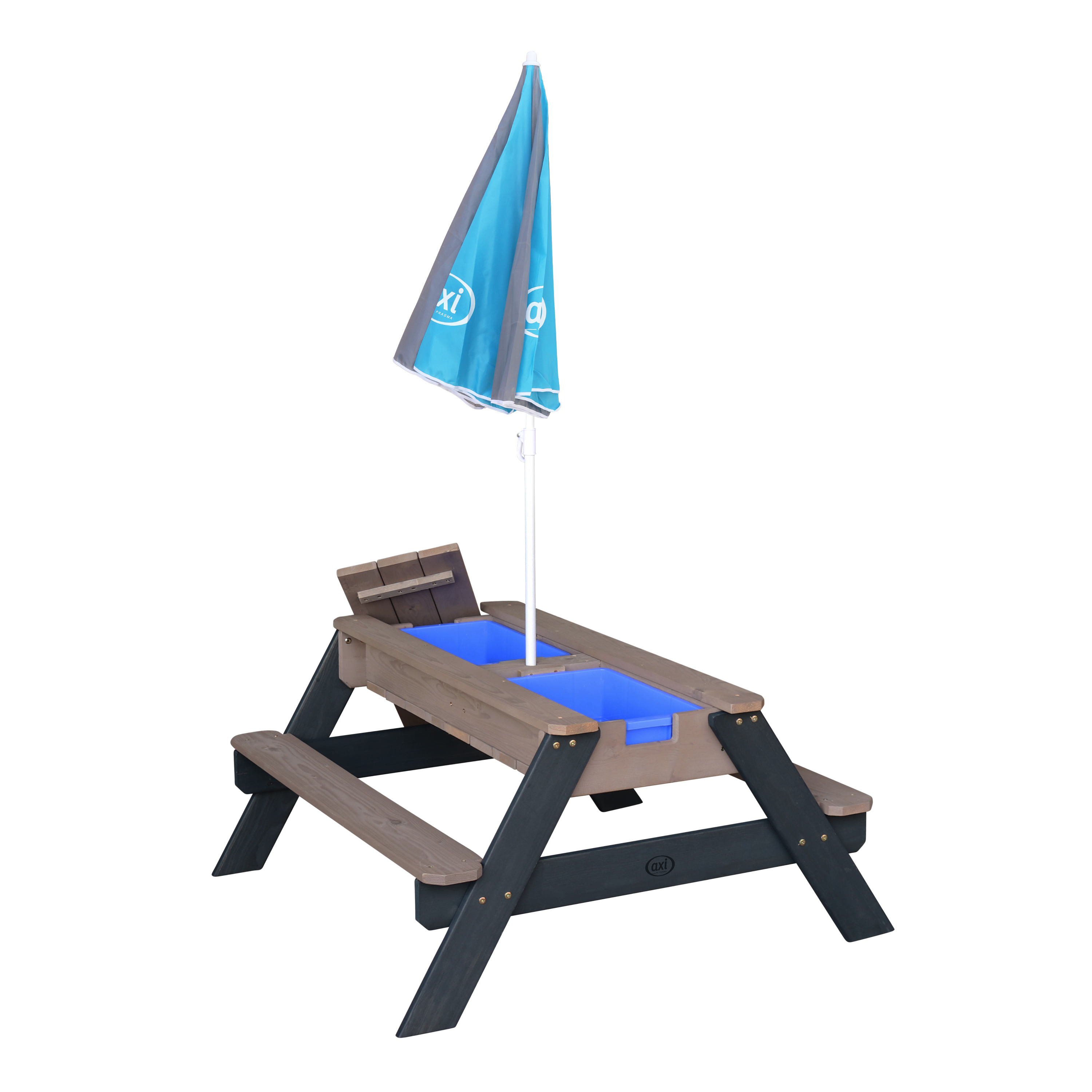 Nick Zand & Water Picknicktafel Antraciet/grijs - Parasol Gr
