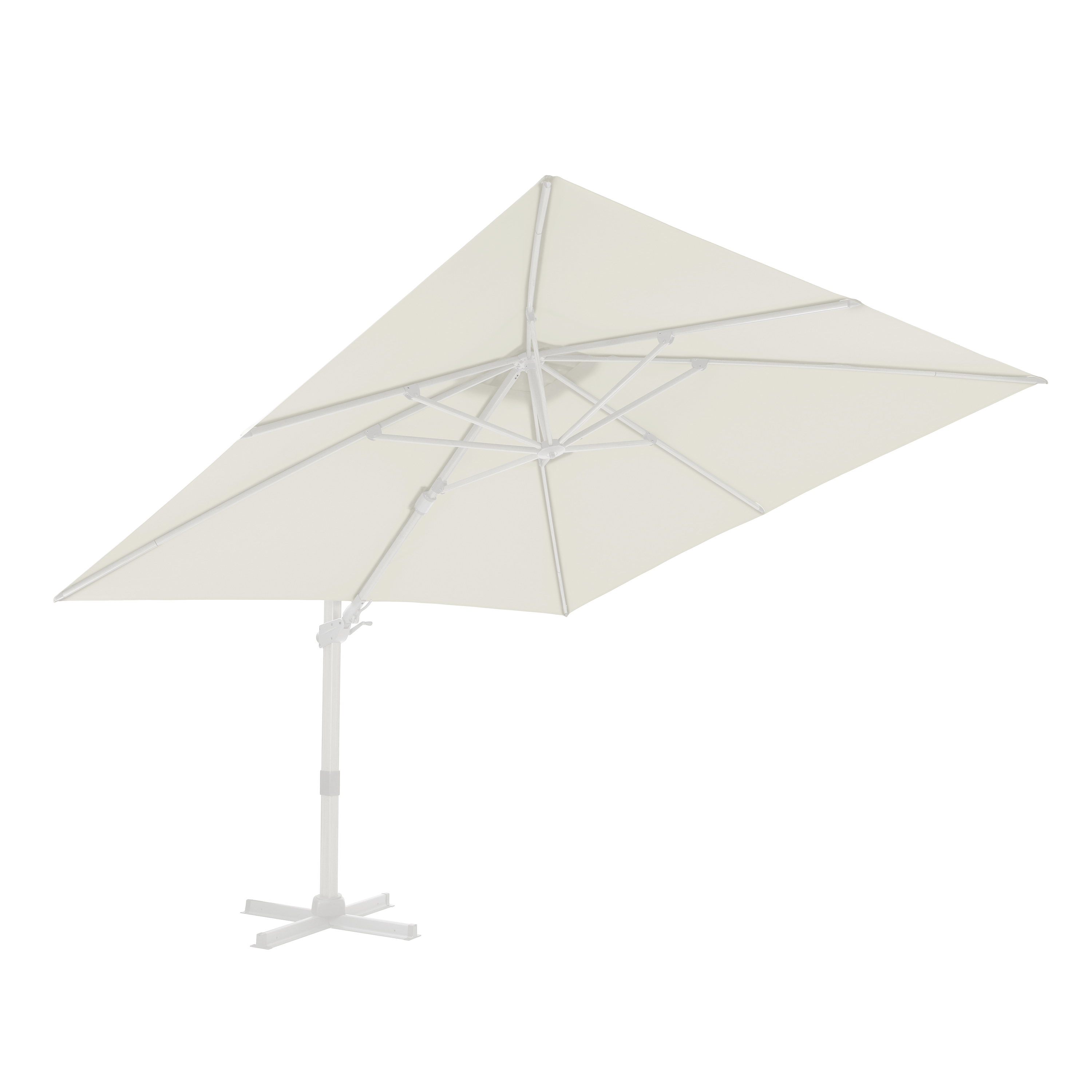 Apollo Premium Zweefparasol 300x300 Wit/Beige
