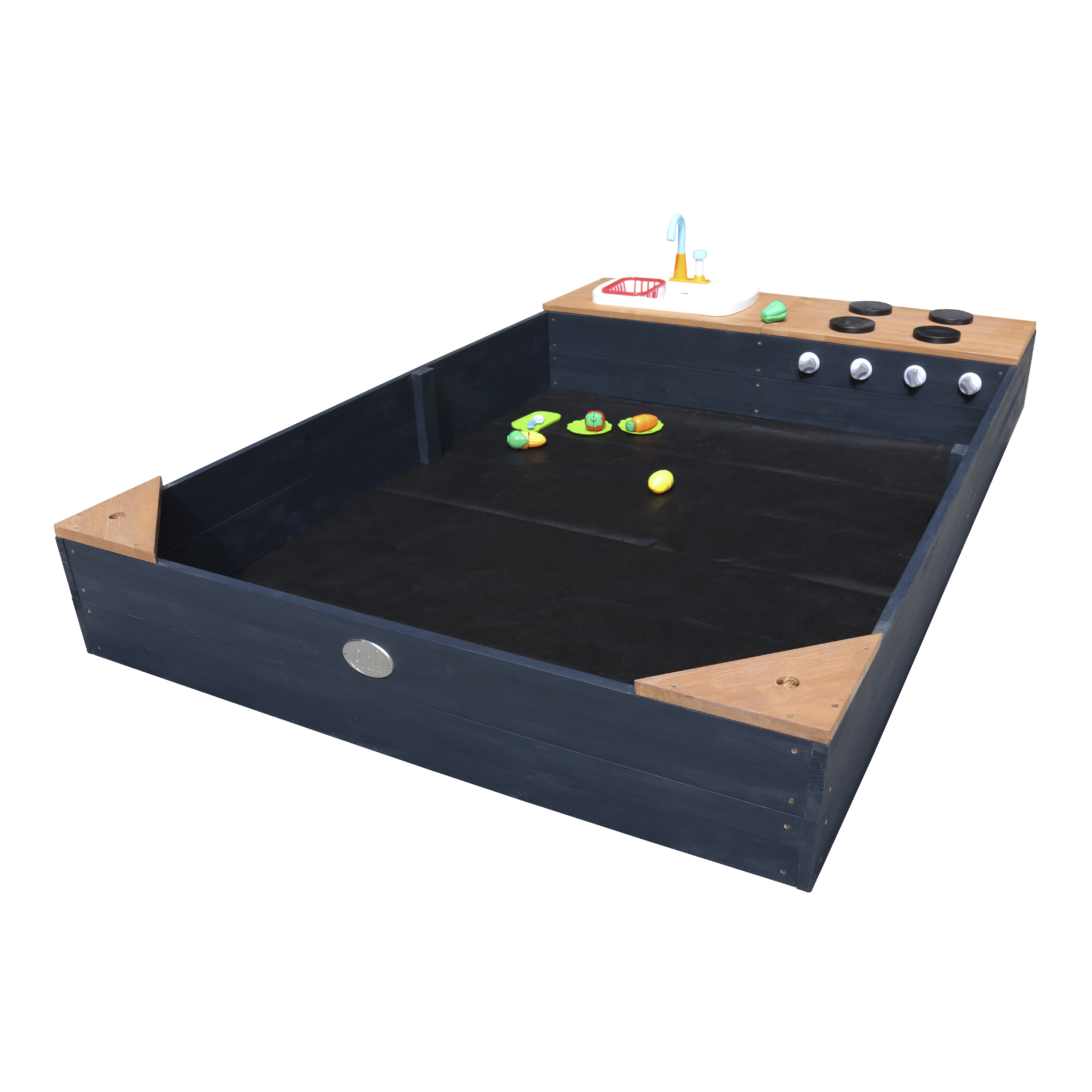 Kelly Sandbox with Play Kitchen Anthracite/Brown