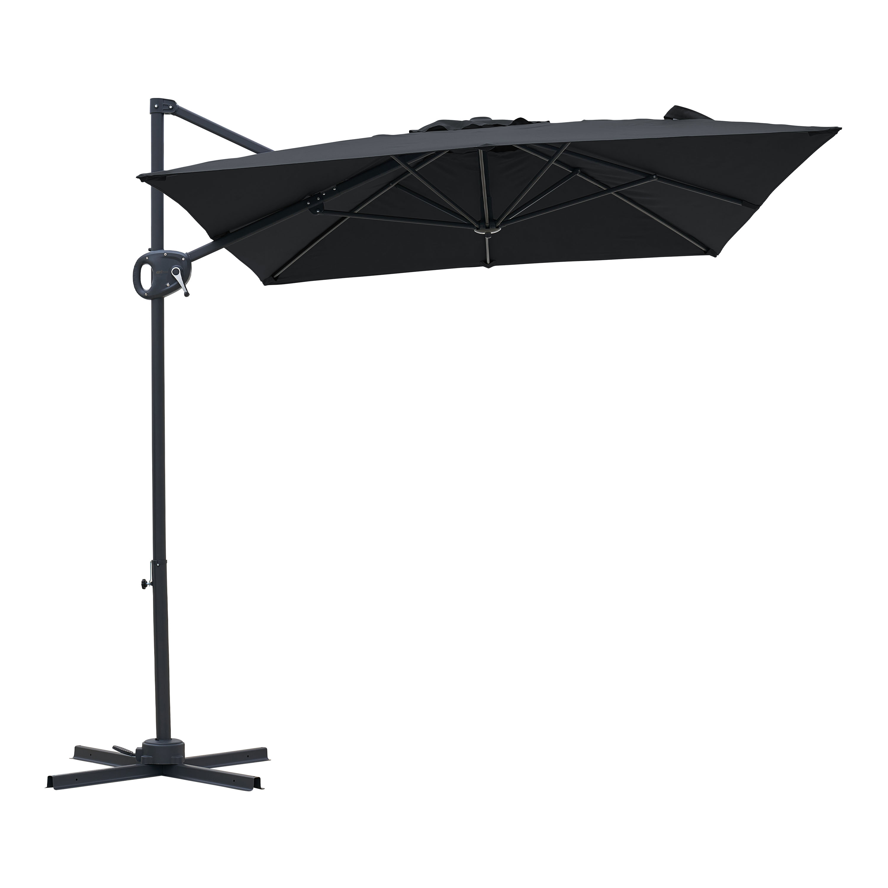 Luma Zweefparasol 200x300 cm Antraciet/grijs