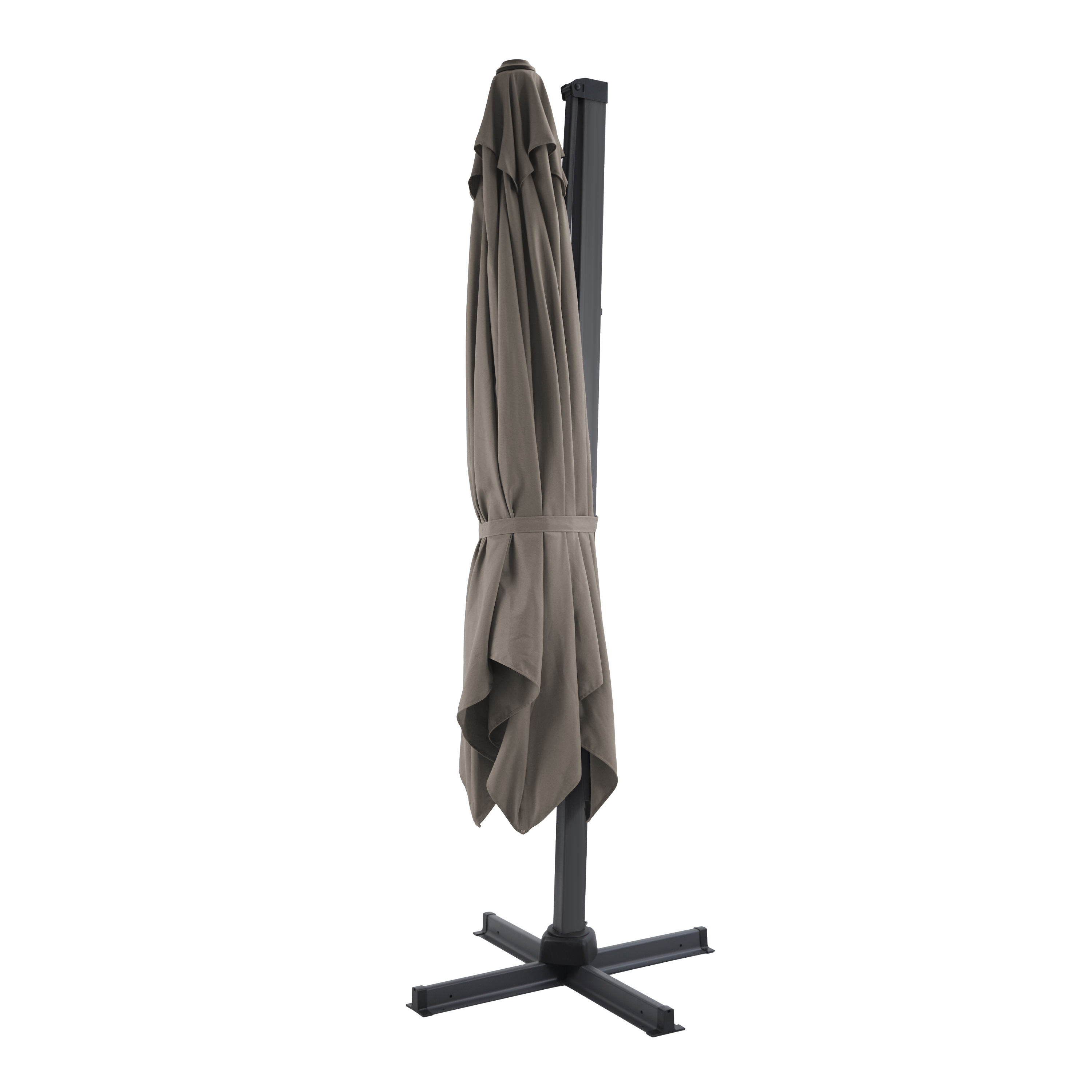 Apollo Premium Zweefparasol 300x300 Antraciet/taupe
