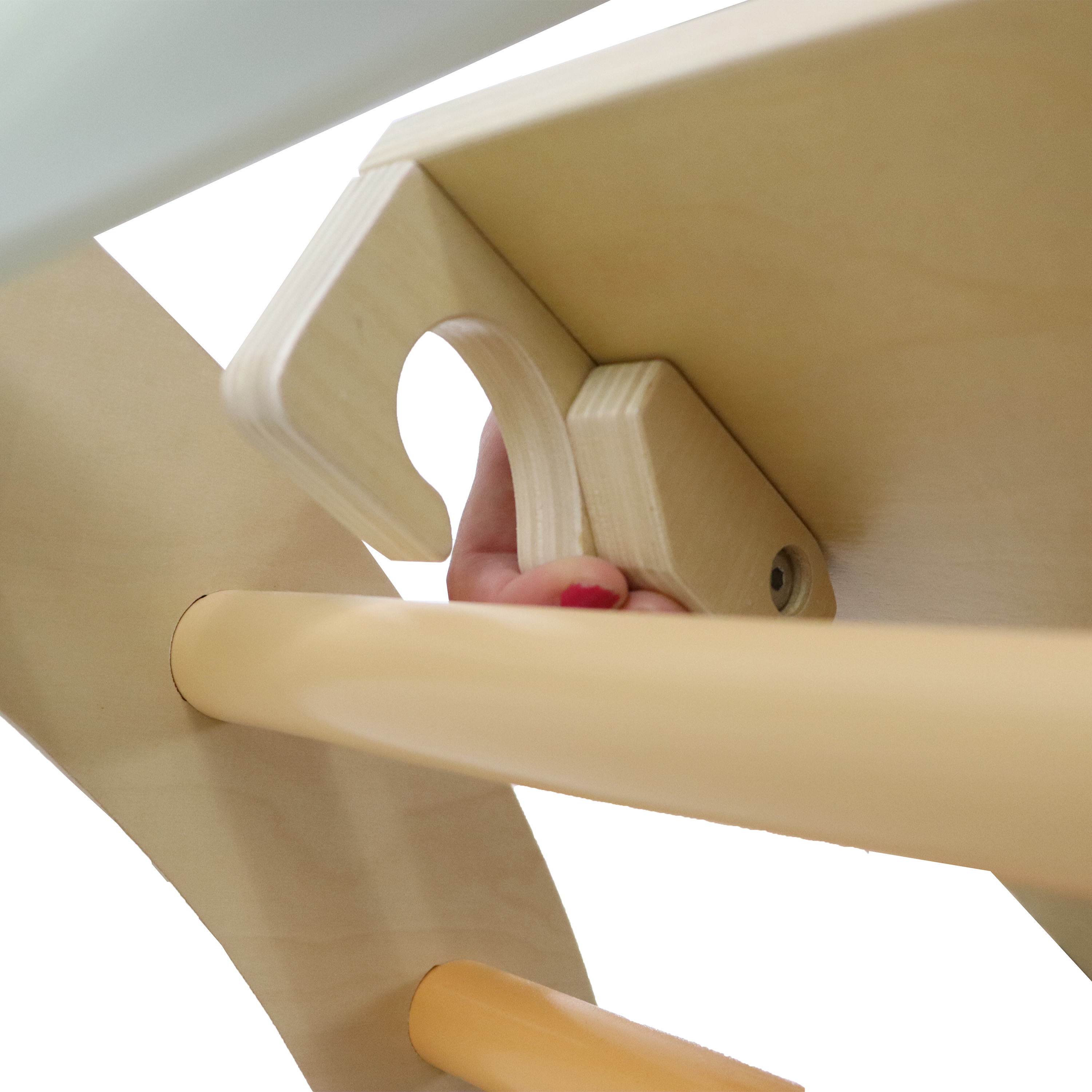 Charlie 3-in-1 Houten Klimdriehoek met Klimwand en Roc