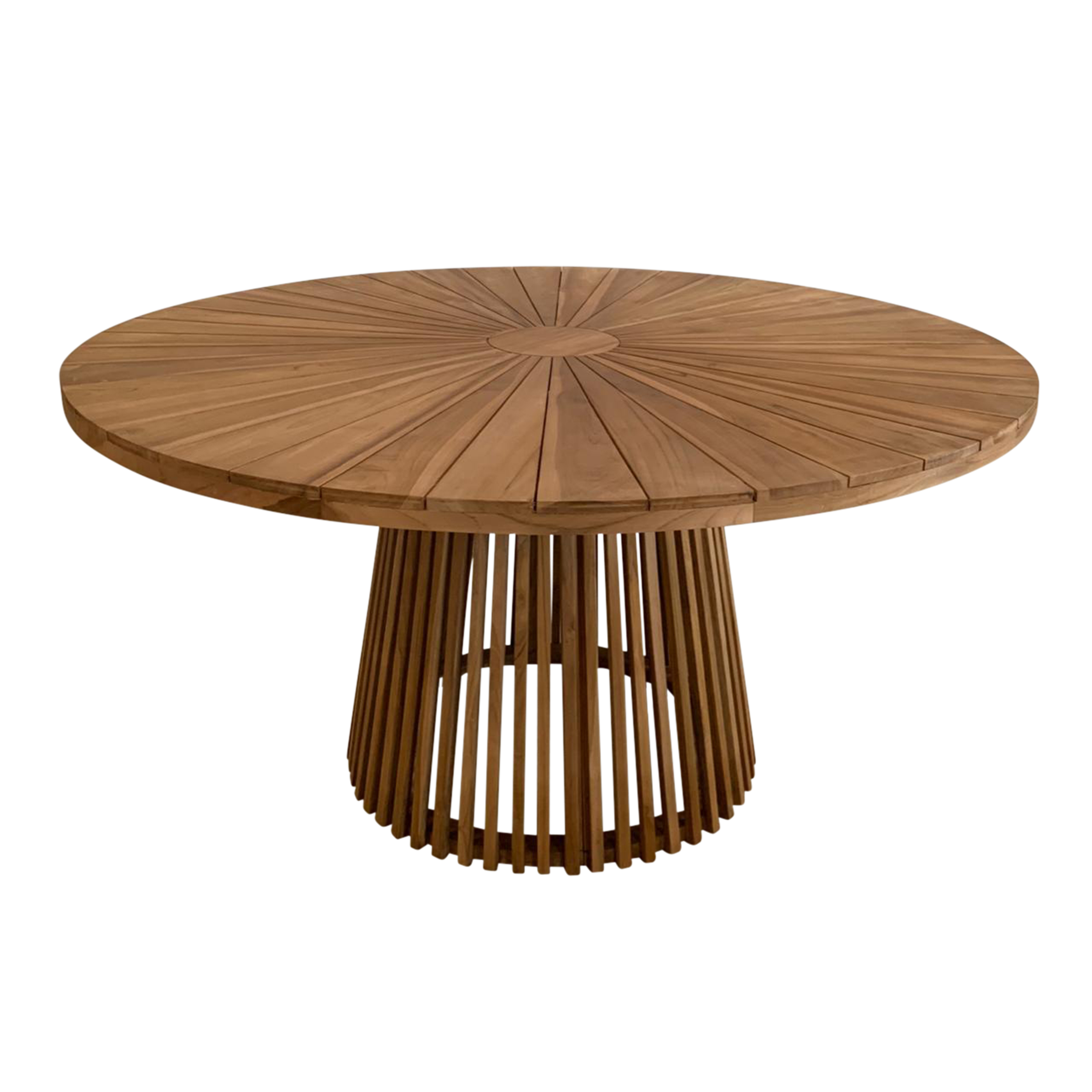 Hani Table de jardin ronde en teck Ø 150 cm